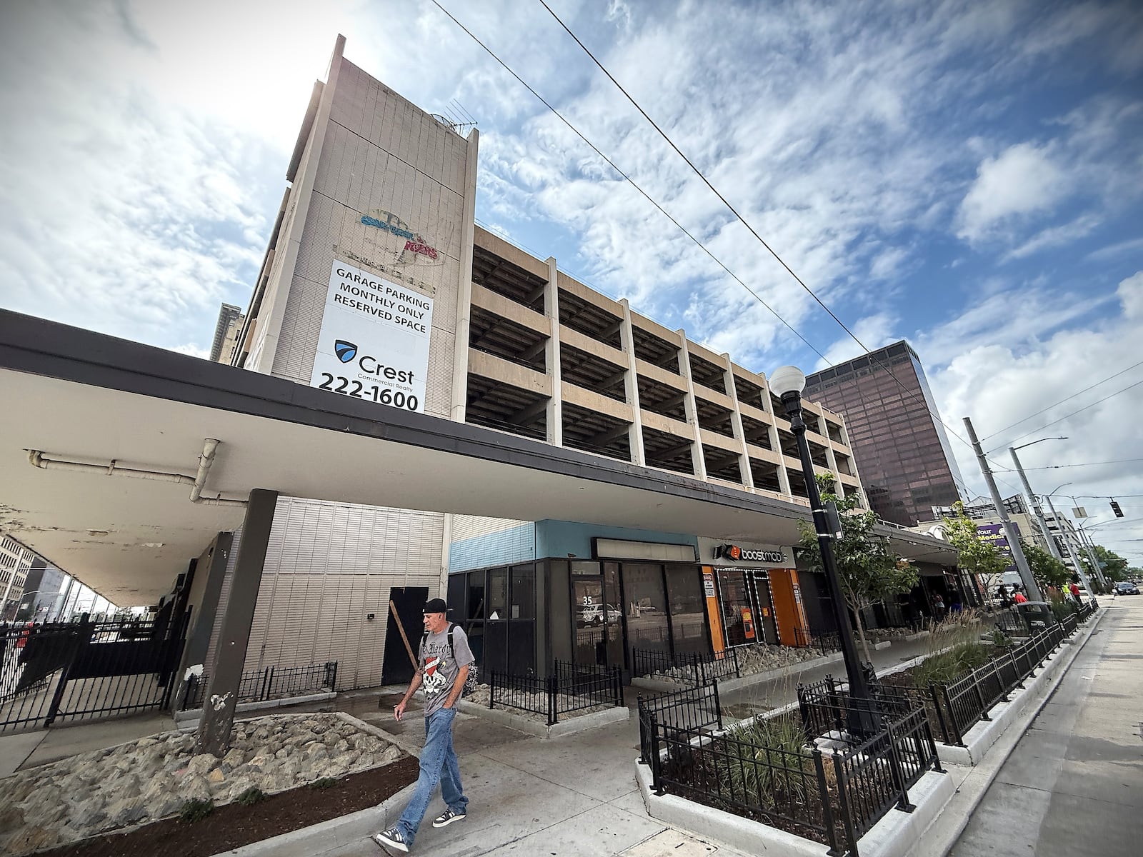 The Air City parking garage at South Jefferson and East Fourth streets, near the downtown bus hub and the Levitt Pavilion Dayton. CORNELIUS FROLIK / STAFF