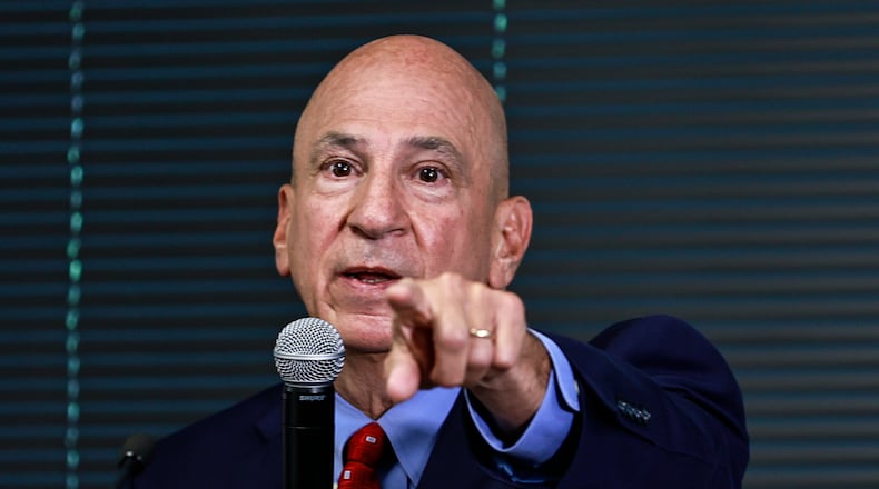 FILE - Prosecuting Attorneys' Council of Georgia Executive Director Peter J. Skandalakis answers questions during a news conference, Aug. 23, 2022, in Atlanta. (Natrice Miller/Atlanta Journal-Constitution via AP, File)