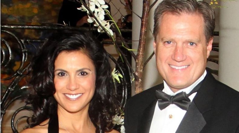 Congressman Mike Turner poses for a photo with his then-fiancee, Majida Mourad, at the Dayton Art Institute’s Art Ball 2015. E.L. HUBBARD / CONTRIBUTED