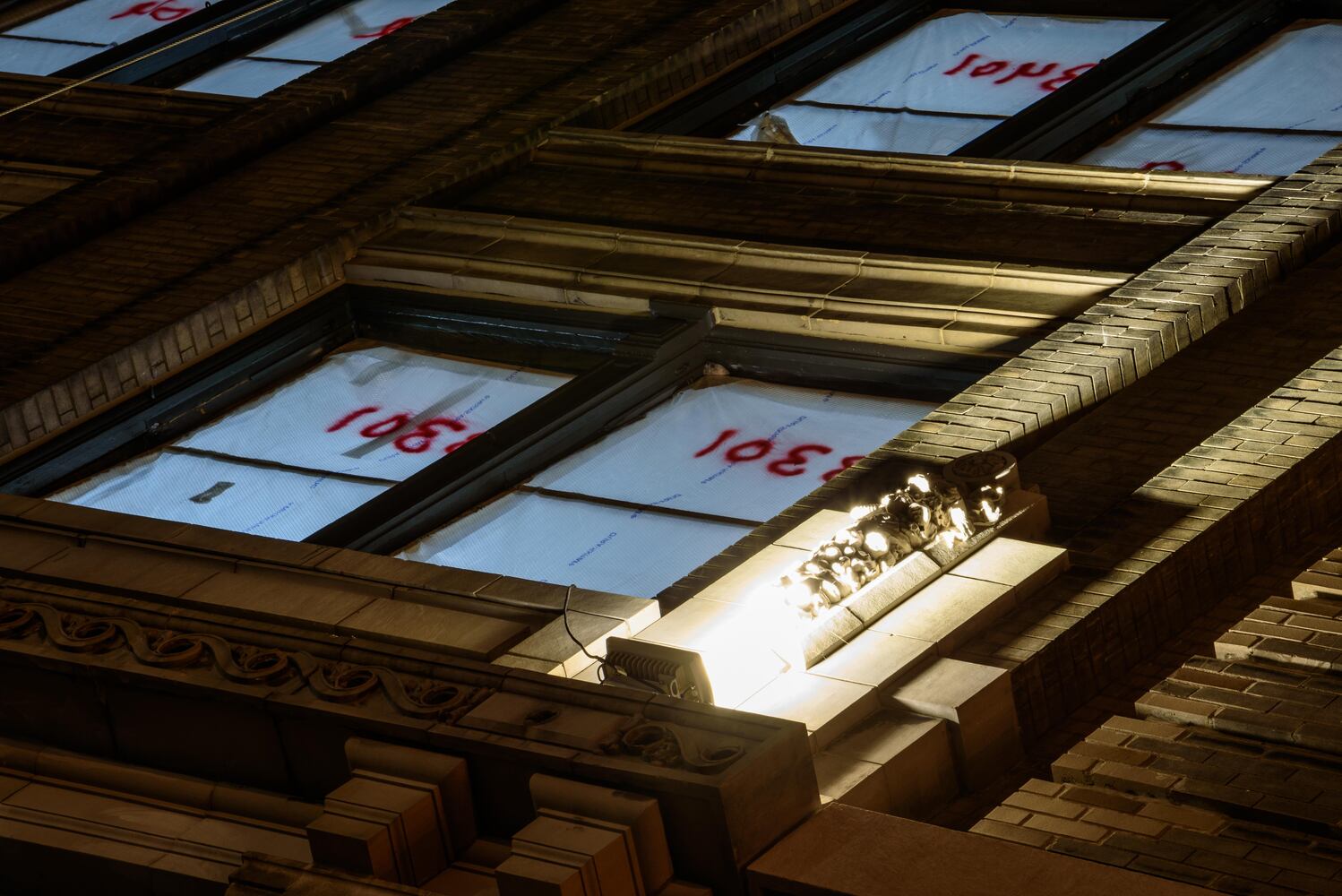 Dayton Arcade illuminated