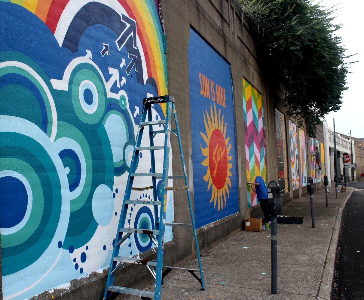 Photos: this Dayton wall is getting funky