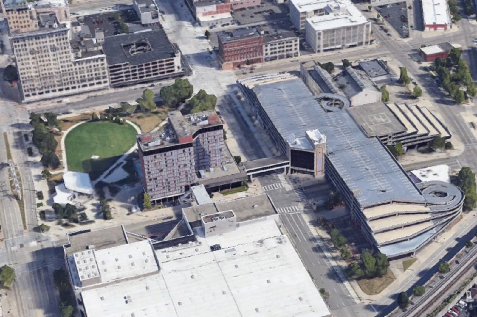 The Montgomery County Convention Facilities Authority says a city plaza on South Jefferson Street is a prime location for a new hotel. The property is across the street from the Dayton Convention Center and is next to the massive Oregon District parking garage. CONTRIBUTED