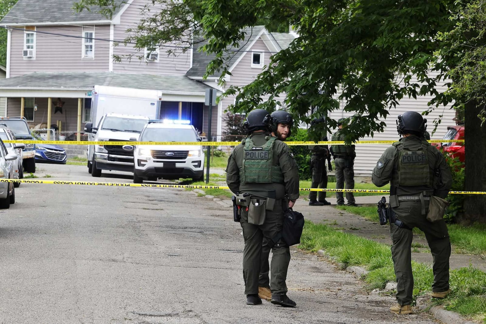 One person is dead and another was injured in a police officer-involved shooting in Middletown Tuesday, May 27, on Garden Avenue, according to the Ohio Bureau of Criminal Investigation. Nick Graham/Staff Photo