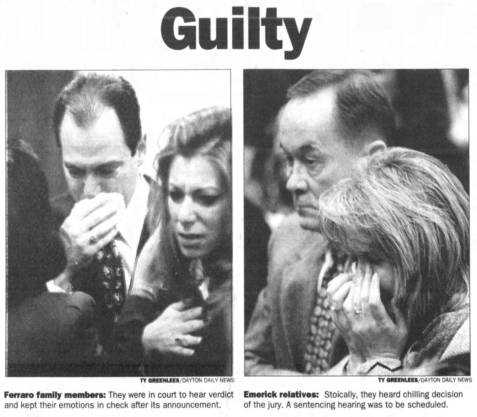 Edmund Earl Emerick III was convicted of murder in the March 1994 slayings of Robert Knapke and Frank Ferraro at Sloopy’s Bar in the Oregon District. DAYTON DAILY NEWS ARCHIVES