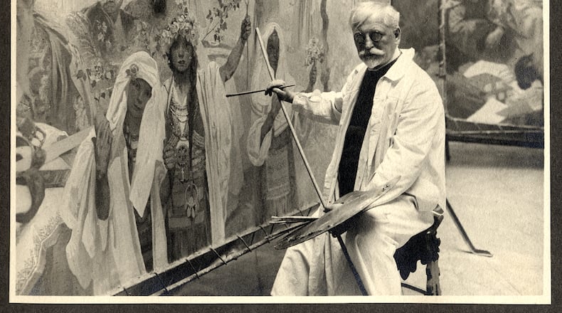 Alphonse Mucha was a Czechoslovakian artist and a leader of the Art Nouveau movement.Courtesy of Dayton Art Institute and the Dhawan Collection.
