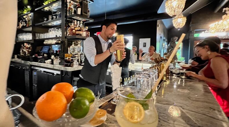 The bar at the new Manna restaurant in Centerville. ALEXIS LARSEN PHOTO