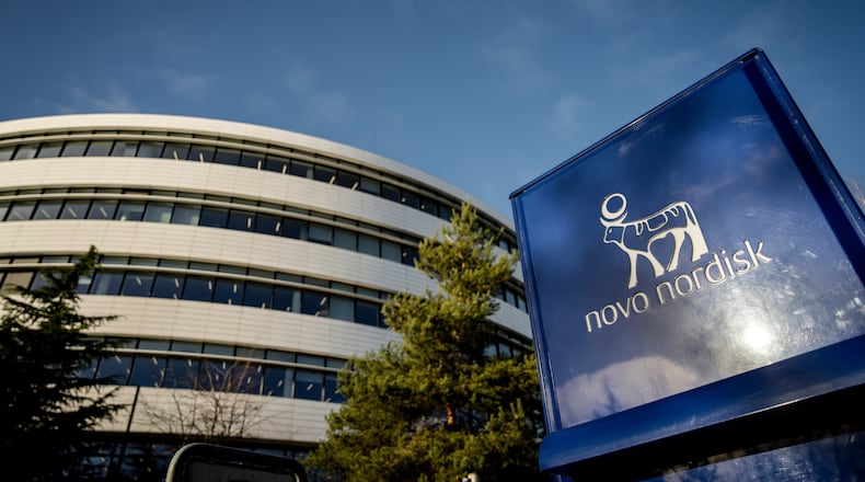 FILE - This photo shows Novo Nordisk headquarters in Bagsvaerd, Denmark, on Feb. 5, 2025. (Mads Claus Rasmussen/Ritzau Scanpix via AP, File)