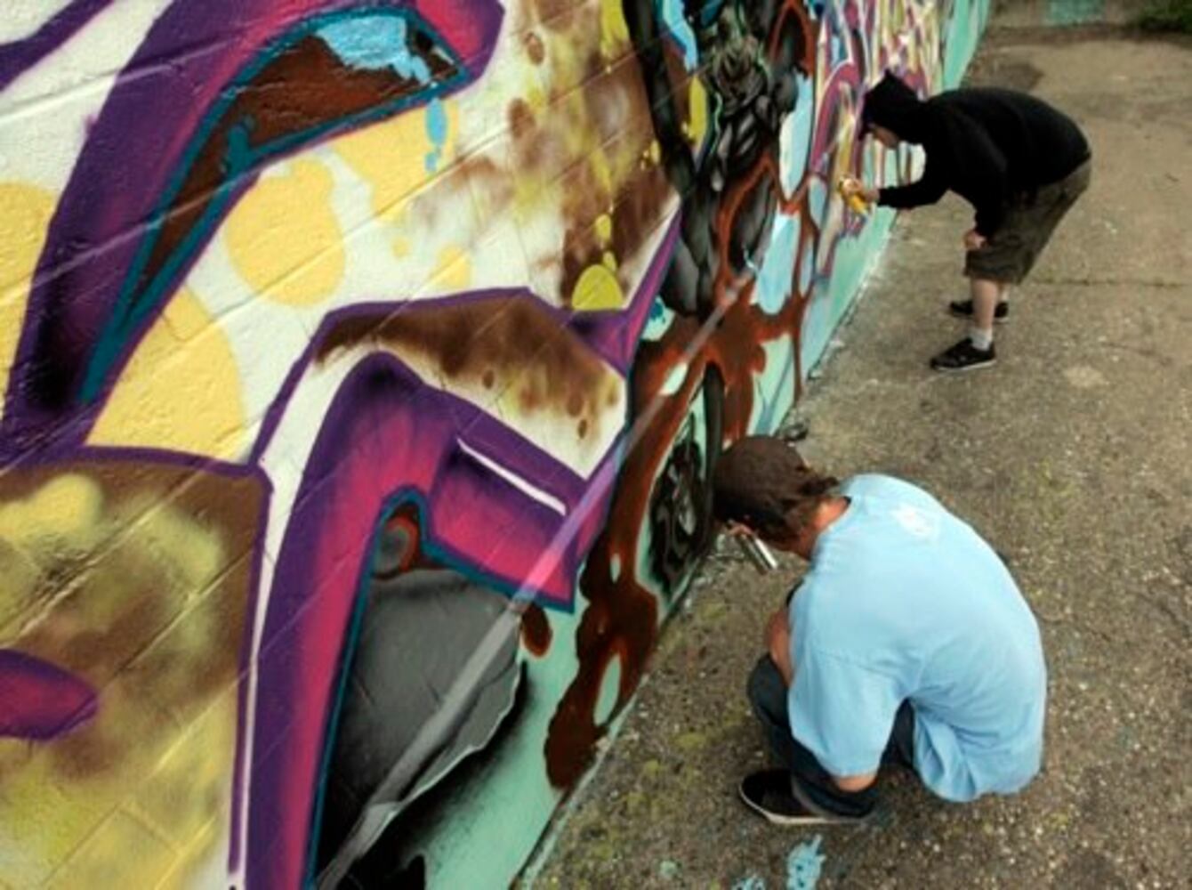 Legal graffiti by area artists