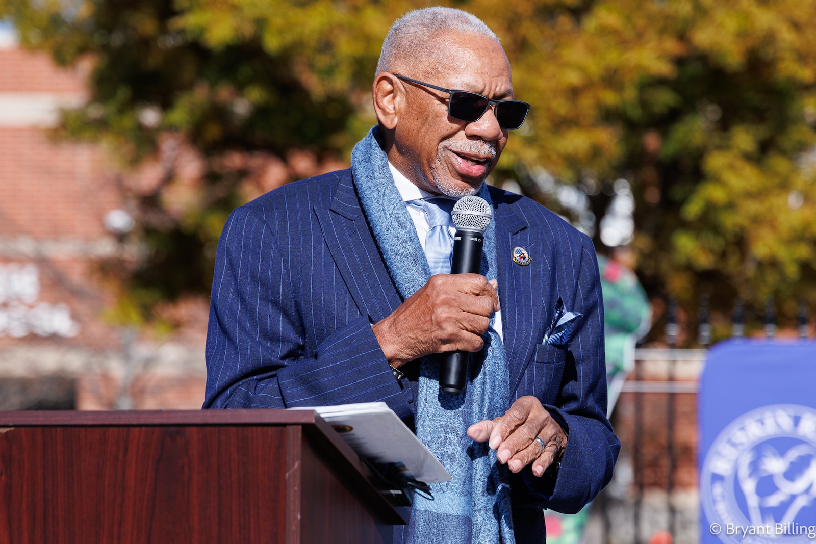 Dayton Mayor Jeffrey Mims Jr. speaks during a ribbon cutting ceremony for Ruskin Commons on Wednesday, Nov. 12 in Dayton. BRYANT BILLING/STAFF
