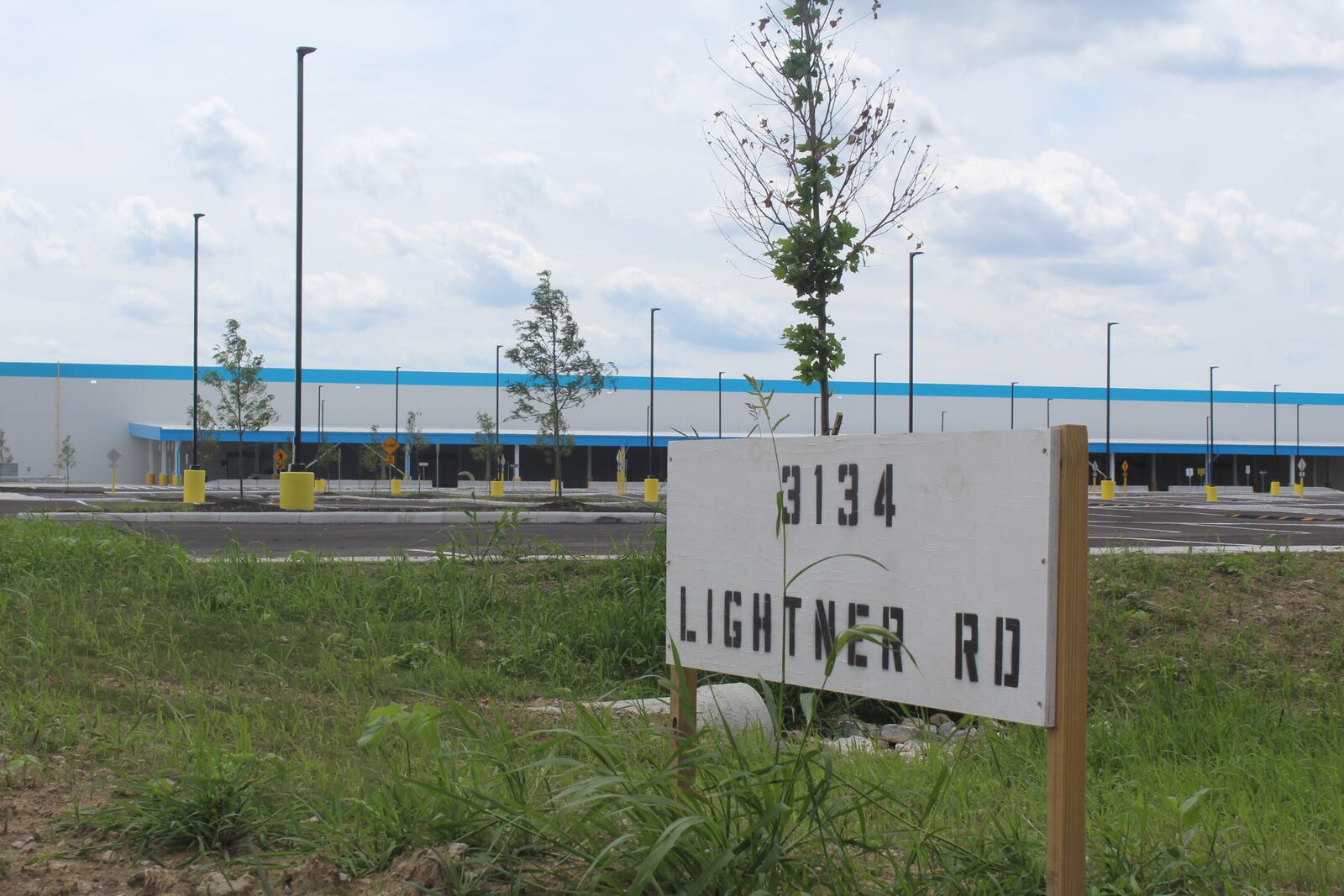Amazon's new delivery station facility is under construction at 3134 Lightner Road in Dayton. CORNELIUS FROLIK / STAFF