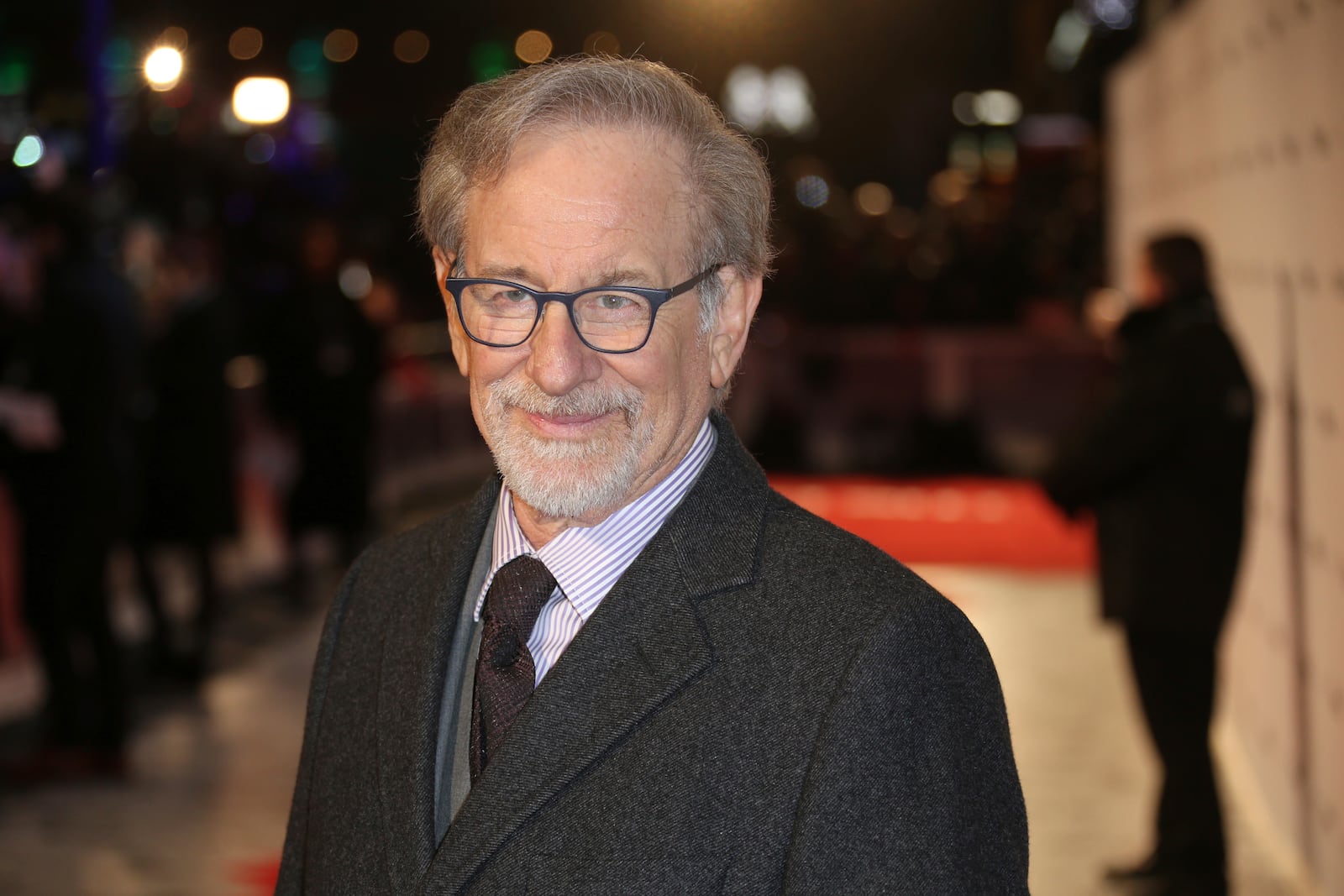 FILE - Director Steven Spielberg poses for photographers upon arrival at the premiere of the film 'The Post ' in London, Wednesday, Jan. 10th, 2018. (Photo by Joel C Ryan/Invision/AP, File)