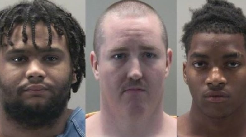Carlos Lamont Blanton Jr., left, Jason Blair Churchill, center, and Matthew E. Ogburn Jr.