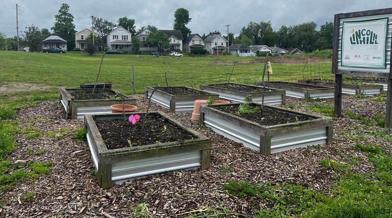 The Lincoln Hill Garden on the 400 block of Nassau Street, next to vacant land that was the former home of Lincoln school. The land will be redeveloped into a new child care center. CORNELIUS FROLIK / STAFF