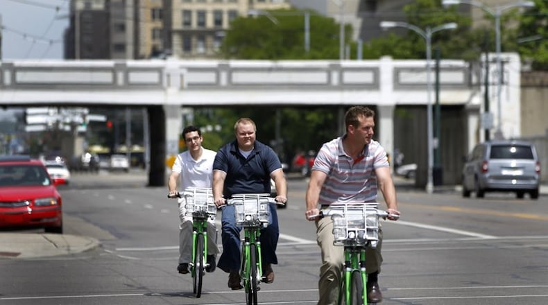 Link bike share heats up during mild winter. STAFF