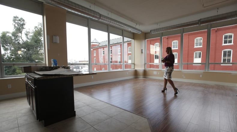 A photo inside the Sixth Street Lofts before tenants moved in. The lofts received tax breaks through the community reinvestment area program. LISA POWELL / STAFF