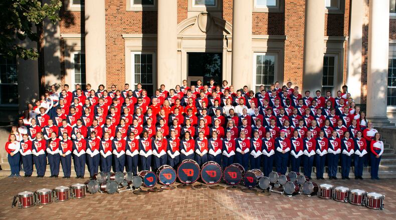 2021 University of Dayton Marching Band Portrait. Photo Credit: Nicholas Falzerano.