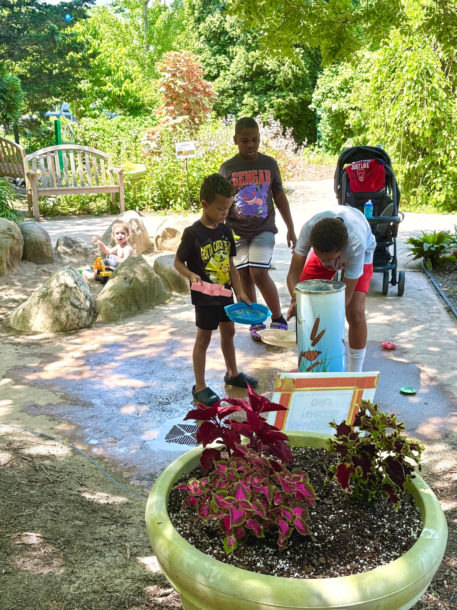 Visitors of all ages can enjoy the interactive Children's Discovery Garden at Wegerzyn Garden MetroParks. CONTRIBUTED
