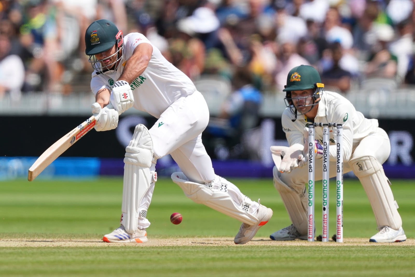 South Africa's David Bedingham bats on day four of the World Test Championship final between South Africa and Australia at Lord's cricket ground in London, Saturday, June 14, 2025. (AP Photo/Kirsty Wigglesworth)