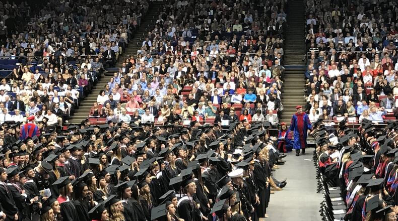 FILE PHOTO: Over 1,500 undergraduates students received their diplomas from the University of Dayton Sunday, in the school’s 167th commencement ceremony. May 7, 2017. TREMAYNE HOGUE / STAFF
