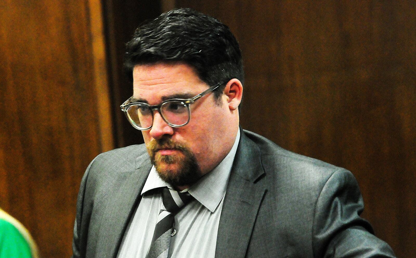 Suspended Kettering City Schools music teacher, Matthew Ryan Koehler, 37, of Centerville was arraigned in Montgomery County Common Pleas Court Thursday, June 27, the same day he resigned his teaching job. MARSHALL GORBY\STAFF