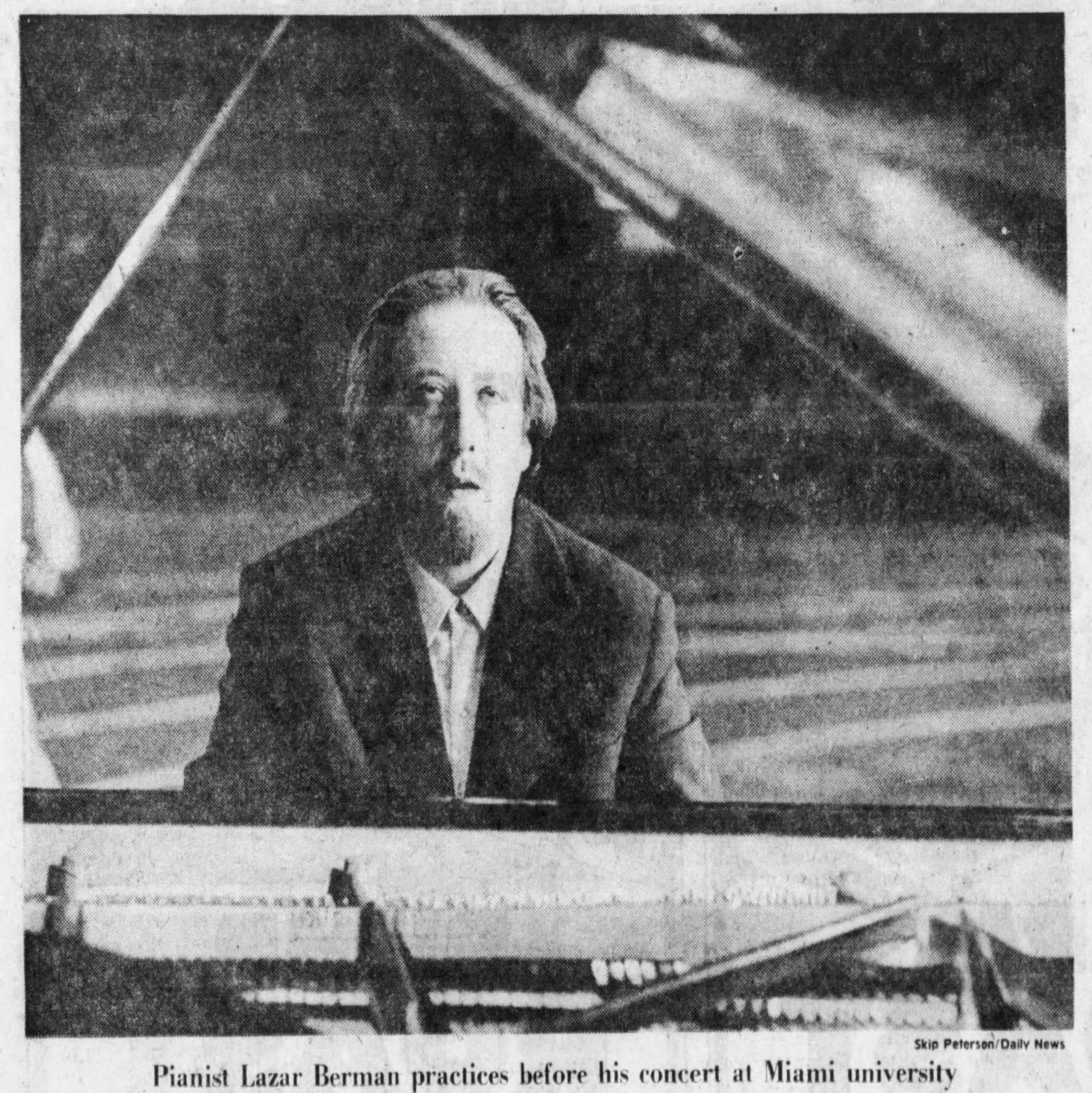 Lazar Berman, called a "legendary Soviet pianist" and an "enigmatic Russian, visited the area in 1976. DAYTON DAILY NEWS ARCHIVES