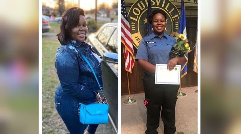 Breonna Taylor, 26, of Louisville, Ky., was shot and killed by police March 13, 2020, as they executed a search warrant at the wrong apartment, according to a lawsuit filed by her family. Taylor, an award-winning EMT and emergency room technician, was shot at least eight times. (Family photos via attorney Benjamin Crump)