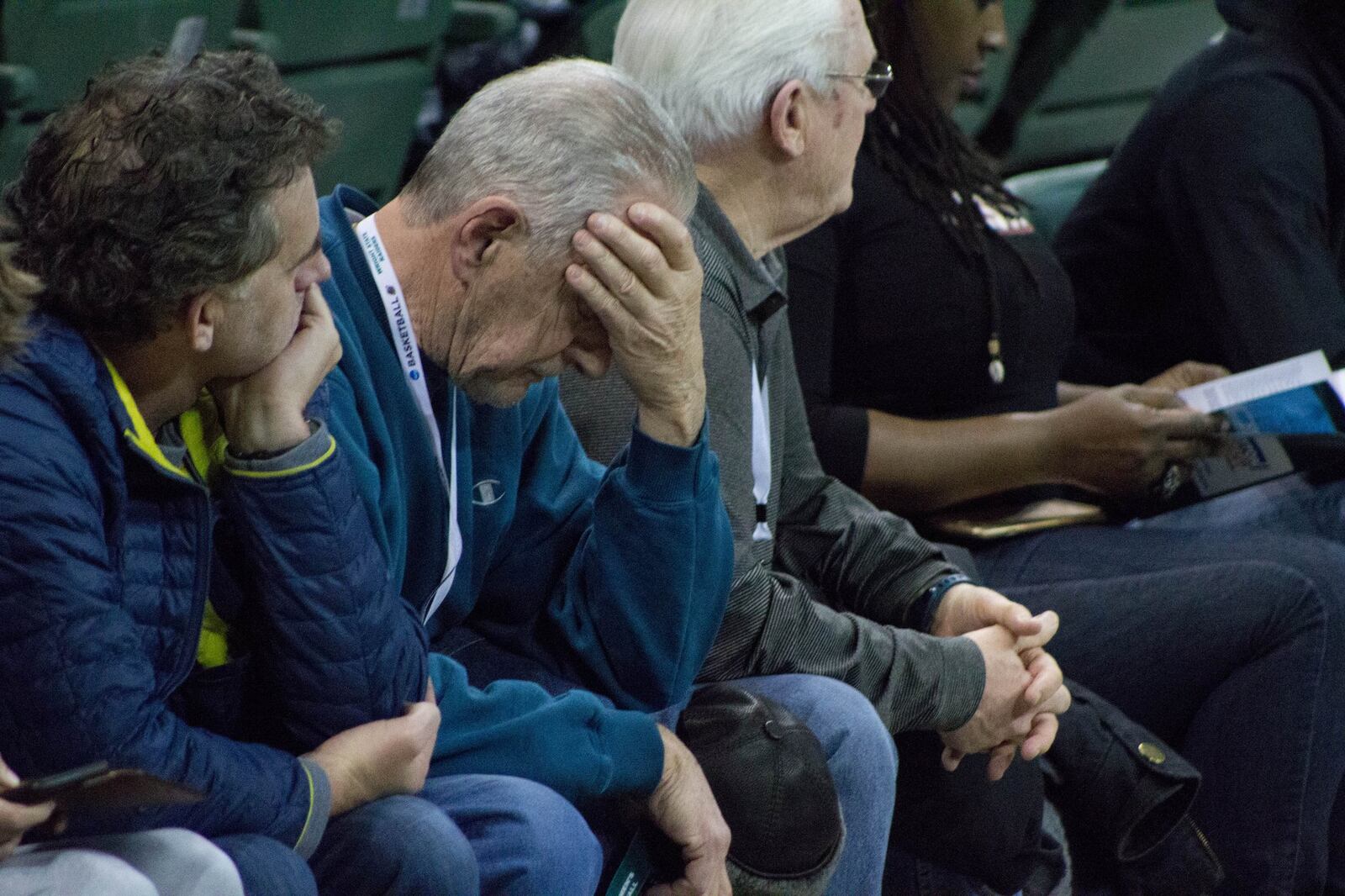 Dick Nagy, a longtime college coach and the father of Wright State coach Scott Nagy, during a game vs. IUPUI Dec. 30, 2017 at the Nutter Center. Allison Rodriguez/CONTRIBUTED