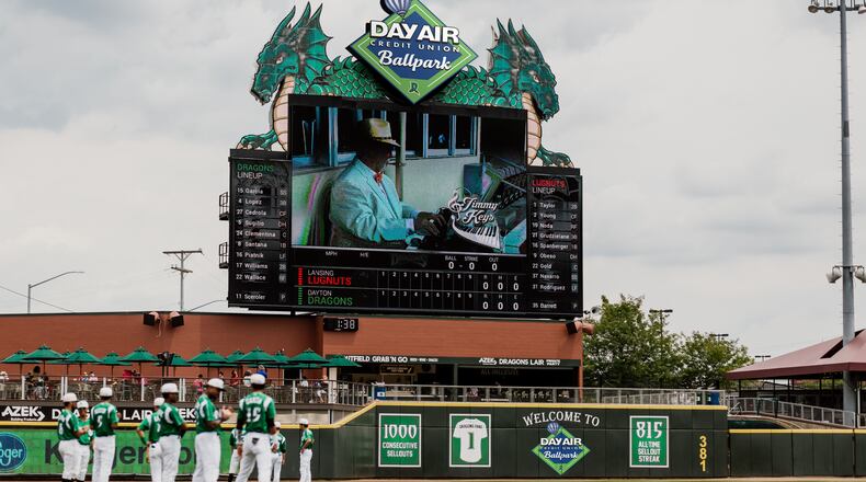 A rendering of the newly named Day Air Ballpark main board, courtesy of the Dayton Dragons