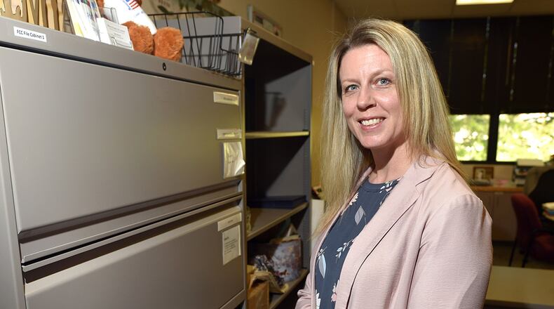 Janet Wynn, 88th Force Support Squadron school liaison officer, serves as the Wright-Patterson Air Force Base family and student advocate where she provides an interface between the base and local area schools on educational issues. She comes to Wright-Patterson AFB from Laughlin AFB, Texas, where she served in the same capacity. Wynn works closely with other base programs to educate schools on the challenges military children experience. (U.S. Air Force photo/Al Bright)