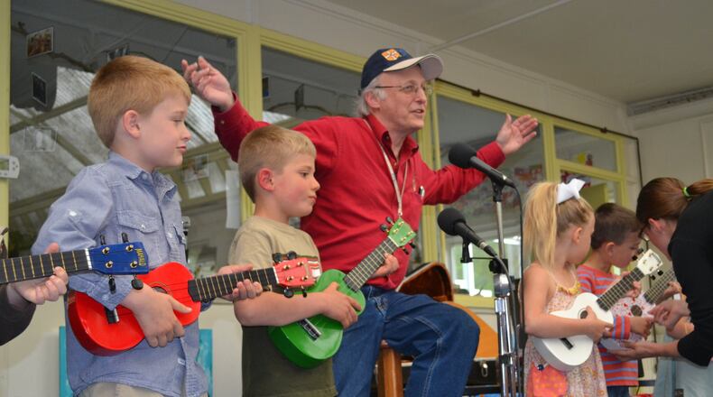 For many years, Jim McCutcheon has done residencies at The Overfield Early Childhood Program in Troy. SUBMITTED PHOTO