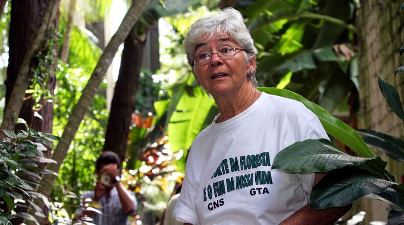 **FILE** Missionary sister Dorothy Stang, of Ohio, is seen before entering the Para's legislature in Belem, northern Brazil, on Feb. 12, 2004. Stang was shot to death in the town of Anapu, 2,100 kilometers (1,300 miles) north of Sao Paulo. (AP Photo/Carlos Silva, Imapress) **BRAZIL OUT** **EFE OUT** HBO is premiering a documentary of her life in Dayton on March 19