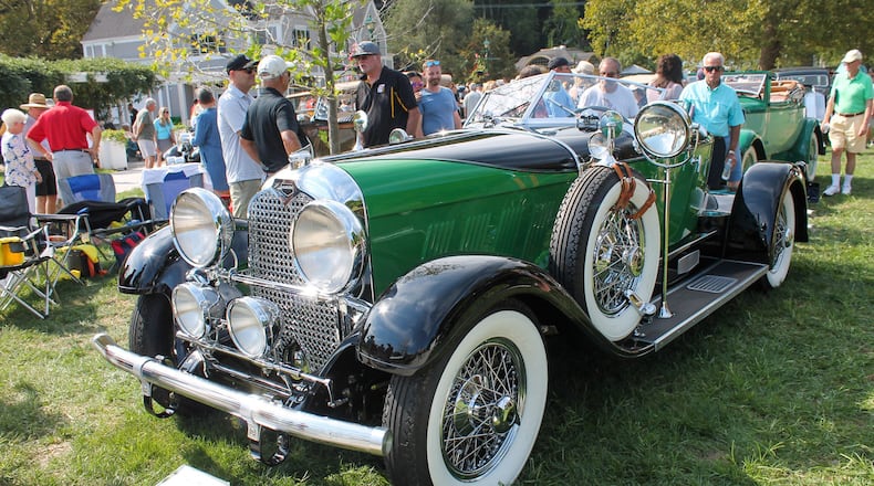 Richard and Helen Harding's 1928 Auburn is shown at the Dayton Concours d'Elegance at Carillon Park. Contributed photo by Haylie Reed