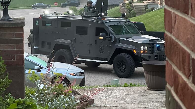 SWAT vehicle in standoff. (CONTRIBUTED: Karen Korn)