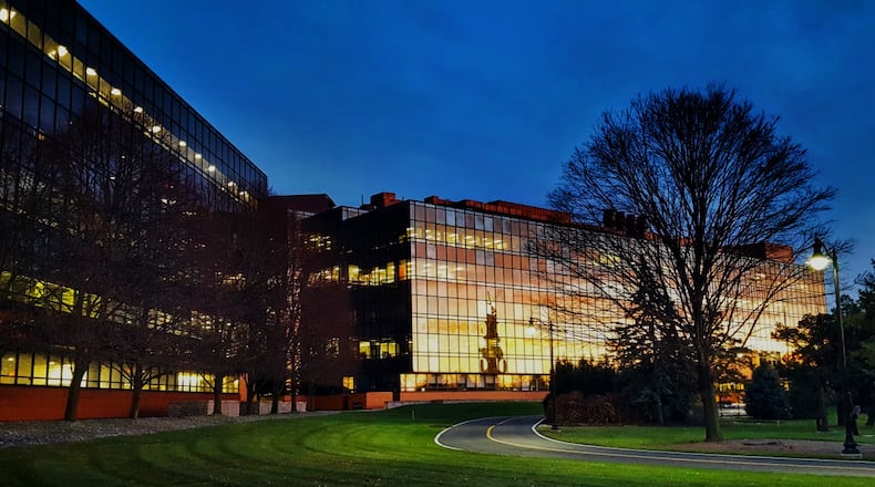 The University of Dayton's Daniel J. Curran Place is located in the former NCR headquarters. The League of Women Voters will host its 2026 Dangerous Dames dinner event there. FILE
