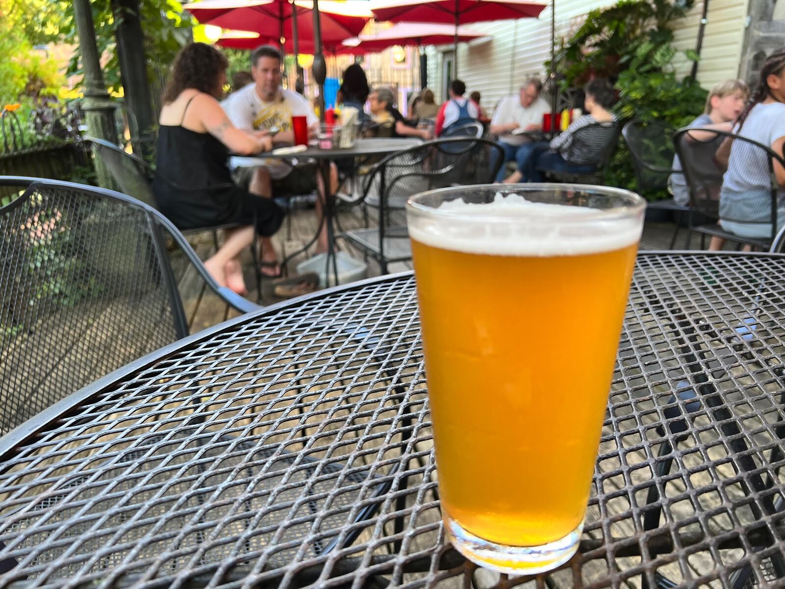 A cool beer at the patio at Ye Olde Trail Tavern in Yellow Springs.