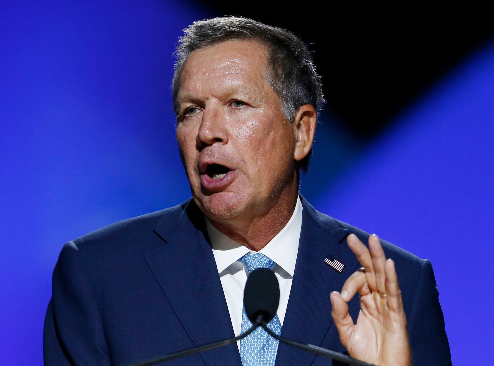  Ohio Gov. John Kasich addresses the 2016 National Convention of the NAACP, Sunday, July 17, 2016, in Cincinnati. (AP Photo/Gary Landers)
