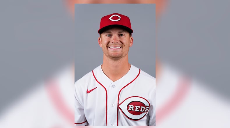 This is a 2023 photo of shortstop Matt McLain of the Cincinnati Reds baseball team. This image reflects the Reds active roster as of Tuesday, Feb. 21, 2023, when this image was taken. (AP Photo/Ross D. Franklin)
