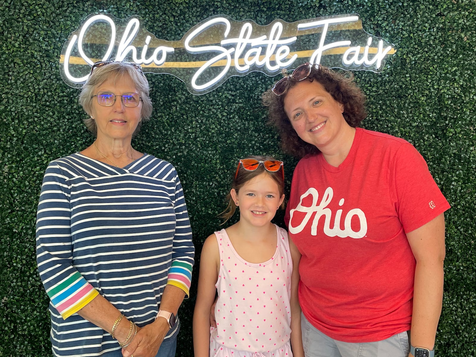 Christine Olinsky, her granddaughter Anna and her daughter Rebecca arrive at the Ohio State Fair.
CONTRIBUTED