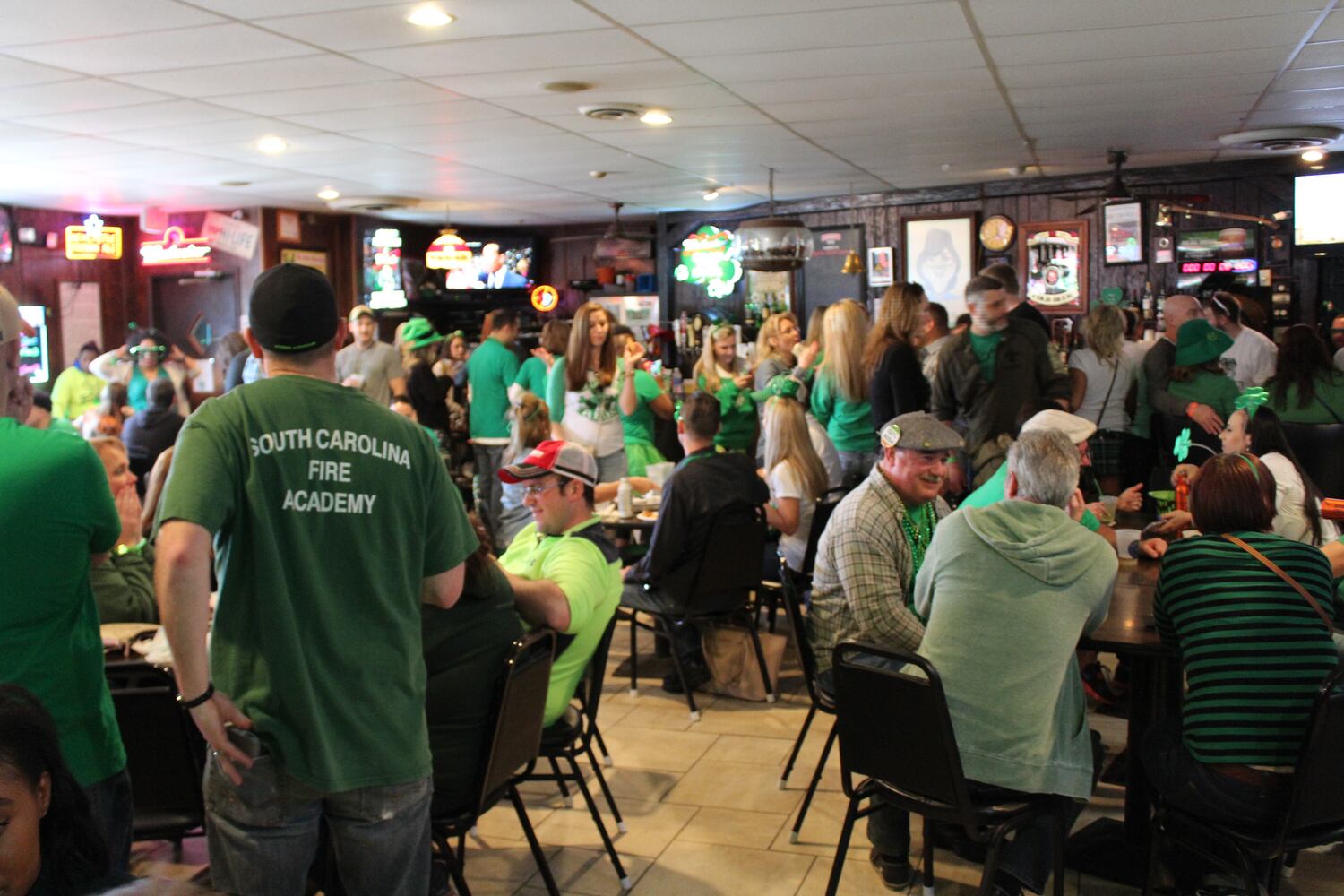 St. Patrick's Day lunchtime festivities at Flanagan's Pub