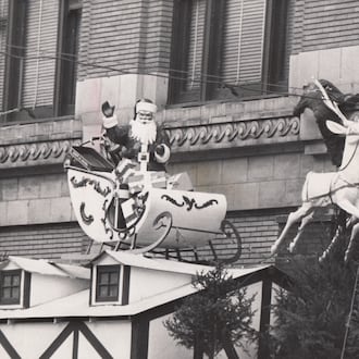 Santa Claus sits on top of Rike's department store in 1961. DAYTON DAILY NEWS ARCHIVES