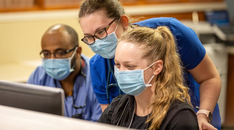 Wright State University medical residents at Miami Valley Hospital. COURTESY OF PREMIER HEALTH