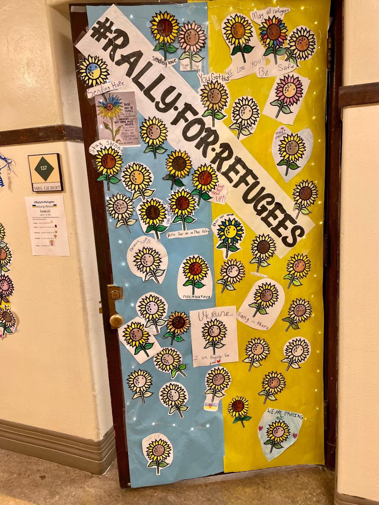 Inspired by the book "Refugee," by Alan Gratz, Oakwood Junior High students created a series of fundraisers to help young Ukrainian refugees. CONTRIBUTED