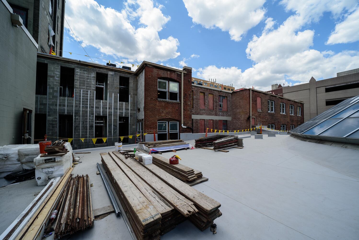 PHOTOS: Dayton Arcade recovery continues, first floor slab completed and windows restored