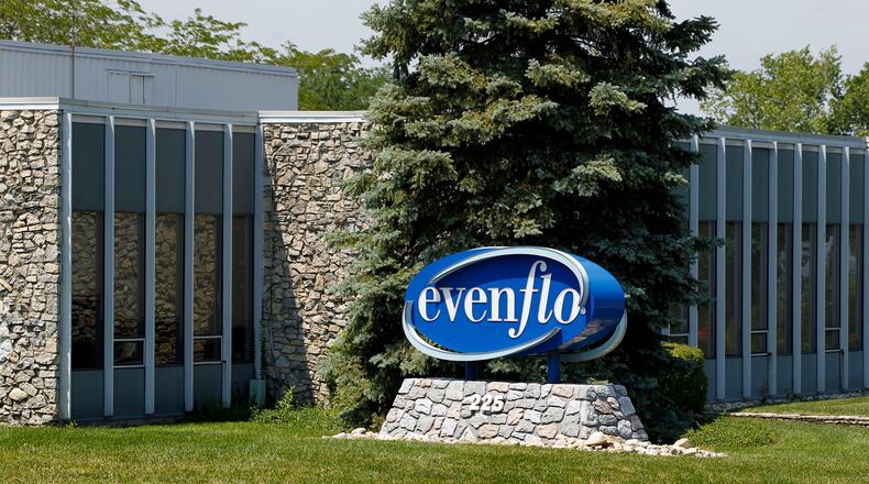 The city of Miamisburg is offering a growing Centerville company a tax credit deal which involves the purchase of Evenflo’s headquarters on Byers Road. LISA POWELL/FILE