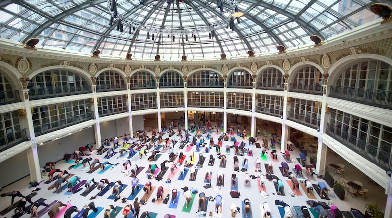 More than 200 people are expected for Yoga in the Rotunda at the Arcade Commons. CONTRIBUTED Ben Rivet