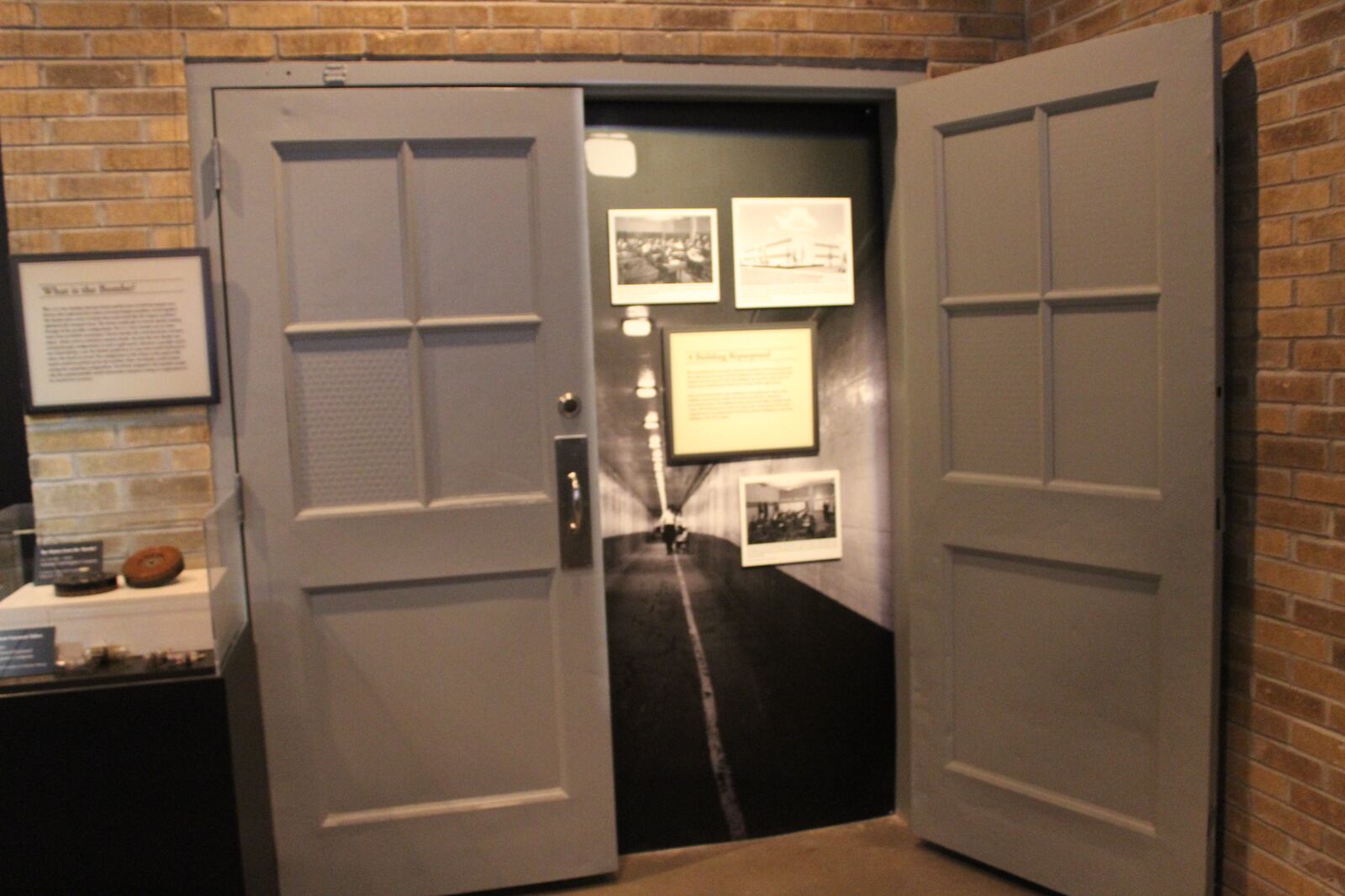 Dayton History salvaged a set of doors from NCR's tunnel near building 26.