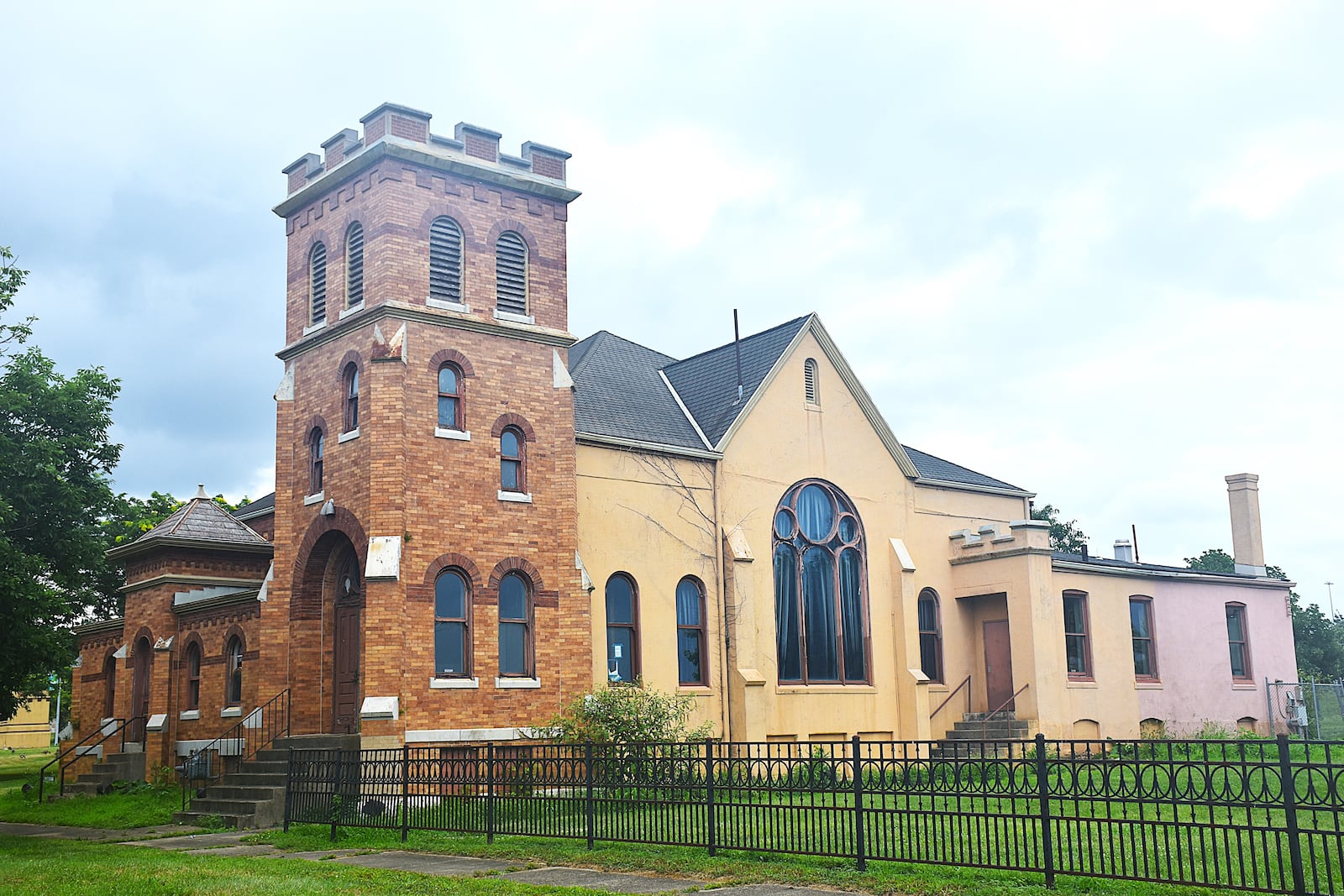 The old Zion Baptist Church and Dayton Cultural & RTA Transit Center property at West Third Street and Edwin C. Moses Boulevard in West Dayton. CORNELIUS FROLIK / STAFF