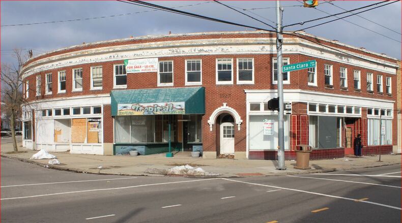 The 14,000-square-foot, art-deco building with a curving front at 1921 to 1931 N. Main St., near the intersection of Santa Clara and Victor avenues. Montgomery County records photo