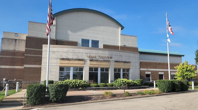 Miami Township Government Center is located at 2700 Lyons Road. Thirteen people have applied to fill a vacancy left on the Miami Twp. Board of Trustees when trustee John Morris resigned in September. ERIC SCHWARTZBERG/STAFF