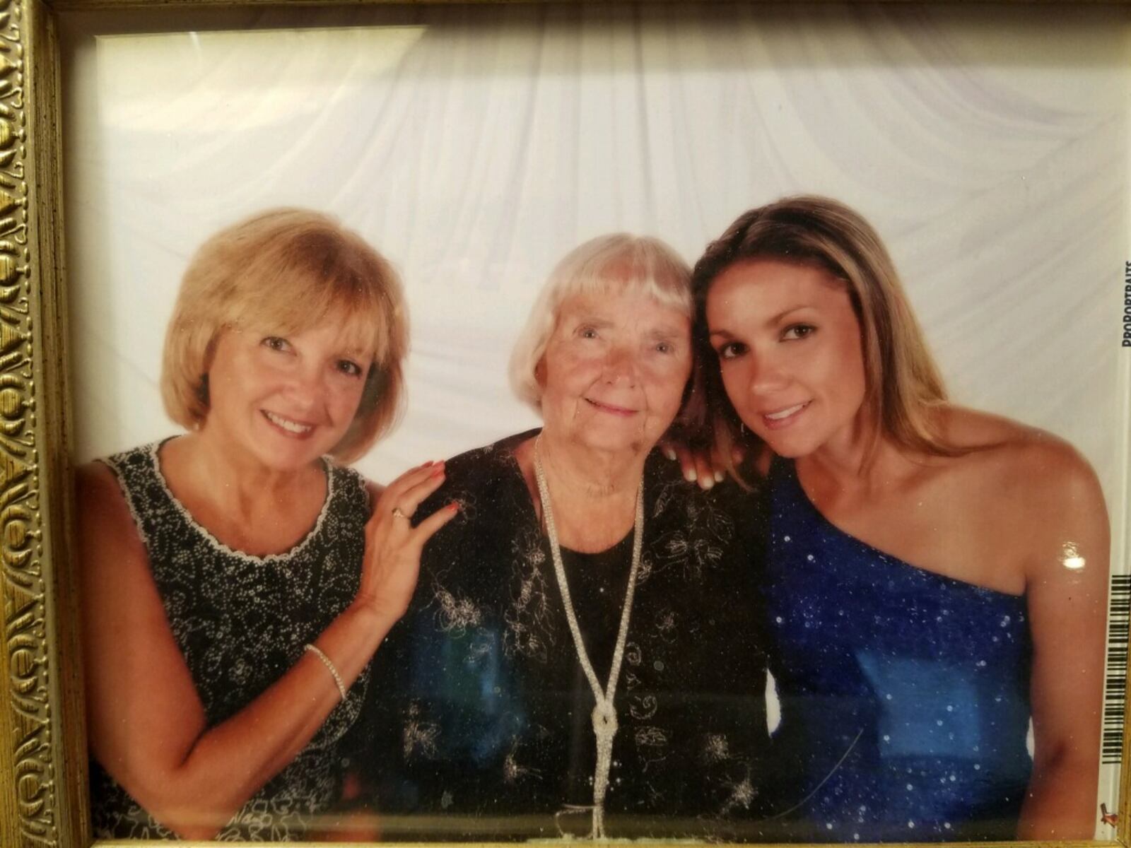 Dixie Hinders, who died at age 88 on April 29, 2017, was a trapeze artist in the circus, a professional synchronized swimmer and served as one of the first female police officers in Dayton. She is pictured here with her daughter Rene Boyer, left, and granddaughter Shalen Beggrow, right.